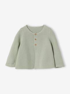 Cardigan en coton bébé fine jauge BASICS -Cardigan en coton bébé fine jauge BASICS