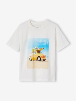 Tee-shirt photoprint voiture garçon inscription en encre gonflante -Tee-shirt photoprint voiture garçon inscription en encre gonflante