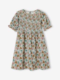 Mädchen Kleid, gesmokt -Mädchen Kleid, gesmokt