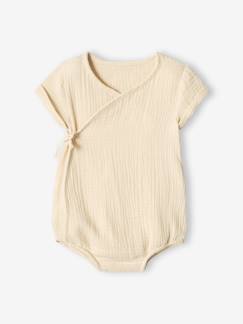 Body bébé personnalisable en gaze de coton ouverture naissance -Body bébé personnalisable en gaze de coton ouverture naissance