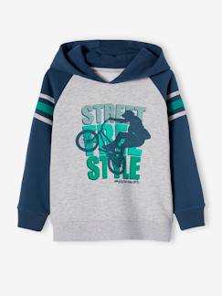 Sweat à capuche animations graphique garçon manches raglan -Sweat à capuche animations graphique garçon manches raglan