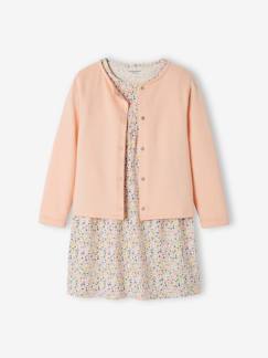 Mädchen Set aus Kleid und Strickjacke -Mädchen Set aus Kleid und Strickjacke