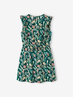 Robe imprimée à volants fille -Robe imprimée à volants fille