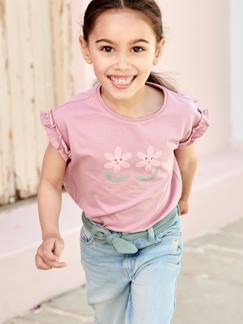 Mädchen T-Shirt mit Volantärmeln -Mädchen T-Shirt mit Volantärmeln