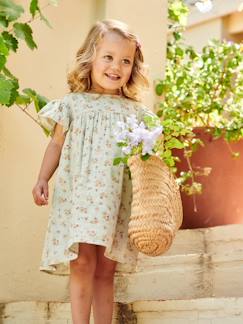 Mädchenkleid in Baumwollgaze -Mädchenkleid in Baumwollgaze