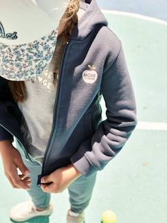 Sweat à capuche zippé sport Basics fille. -Sweat à capuche zippé sport Basics fille.