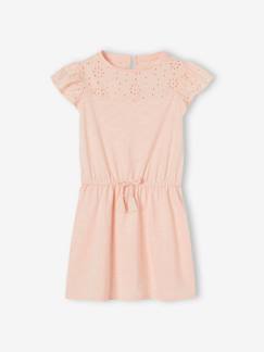 Robe fille détails en broderie anglaise -Robe fille détails en broderie anglaise