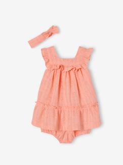 Mädchen Baby-Set: Kleid, Höschen & Haarband -Mädchen Baby-Set: Kleid, Höschen & Haarband