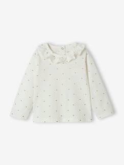 Mädchen Baby Shirt mit Volantkragen -Mädchen Baby Shirt mit Volantkragen