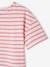 Geringeltes Mädchen T-Shirt mit Recycling-Baumwolle denim brut+rosa gestreift 