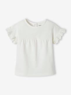 Bébé-T-shirt, sous-pull-T-shirt manches volantées personnalisable bébé coton biologique