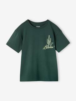 Junge-T-Shirt, Poloshirt, Unterziehpulli-Jungen T-Shirt mit Kaktusprint Oeko-Tex