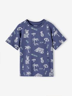 Tee-shirt motifs graphiques vacances garçon