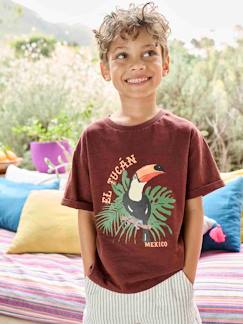 Junge-T-Shirt, Poloshirt, Unterziehpulli-Jungen T-Shirt mit Tukan-Print Oeko-Tex