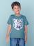 Jungen T-Shirt mit Wende-Pailletten Oeko-Tex aqua+weiß 