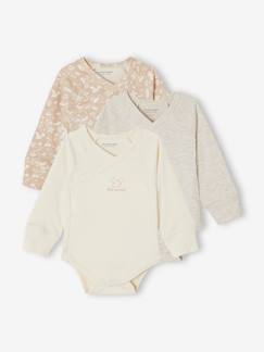 Bio-Kollektion: 3er-Pack mitwachsende Baby Wickelbodys mit langen Ärmeln Baby-Body-Bio-Kollektion: 3er-Pack mitwachsende Baby Wickelbodys mit langen Ärmeln