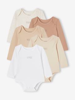 5er-Pack Baby Langarm-Bodys in Schlupfform BASIC, Bio-Baumwolle Baby-Body-5er-Pack Baby Langarm-Bodys in Schlupfform BASIC, Bio-Baumwolle