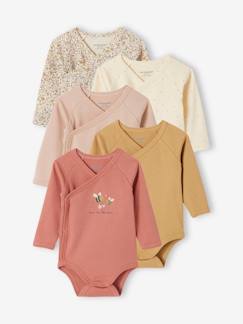 Bio-Kollektion: 5er-Pack Baby Wickelbodys mit langen Ärmeln Baby-Body-Bio-Kollektion: 5er-Pack Baby Wickelbodys mit langen Ärmeln