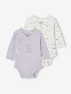 Bio-Kollektion: 2er-Pack Baby Wickelbodys mit langen Ärmeln Baby-Body-Bio-Kollektion: 2er-Pack Baby Wickelbodys mit langen Ärmeln