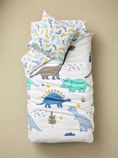 Parure Fourre de duvet + taie d'oreiller enfant DINOMANIA Linge de maison et décoration-Parure Fourre de duvet + taie d'oreiller enfant DINOMANIA
