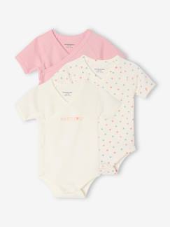 Bio-Kollektion: 3er-Pack Baby Wickelbodys mit kurzen Ärmeln PETIT COEUR Baby-Body-Bio-Kollektion: 3er-Pack Baby Wickelbodys mit kurzen Ärmeln PETIT COEUR