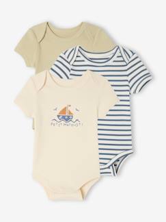 Bio-Kollektion: 3er-Pack mitwachsende Baby Bodys mit kurzen Ärmeln Baby-Body-Bio-Kollektion: 3er-Pack mitwachsende Baby Bodys mit kurzen Ärmeln