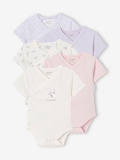 Bio-Kollektion: 5er-Pack Baby Wickelbodys mit kurzen Ärmeln Baby-Body-Bio-Kollektion: 5er-Pack Baby Wickelbodys mit kurzen Ärmeln