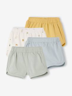 Bio-Kollektion: 4er-Pack Jungen Baby Shortys Baby-Body-Bio-Kollektion: 4er-Pack Jungen Baby Shortys