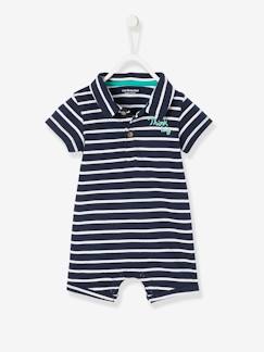 Combinaison de plage col polo bébé garçon Combinaison de plage col polo bébé garçon