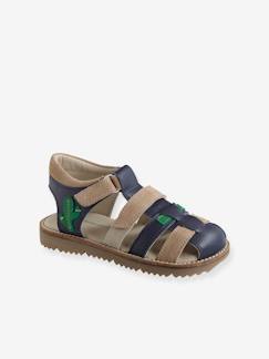 Ledersandalen für Jungen, Klettverschluss Schuhe-Jungenschuhe 23-38-Sandalen-Ledersandalen für Jungen, Klettverschluss