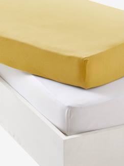 Lot de 2 draps-housses bébé en jersey extensible Linge de maison et décoration-Linge de lit bébé-Lot de 2 draps-housses bébé en jersey extensible