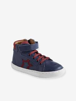 High Sneakers aus Leder, Baby Jungen Schuhe-Babyschuhe 17-26-Lauflernschuhe Jungen 19-26-Sneakers-High Sneakers aus Leder, Baby Jungen