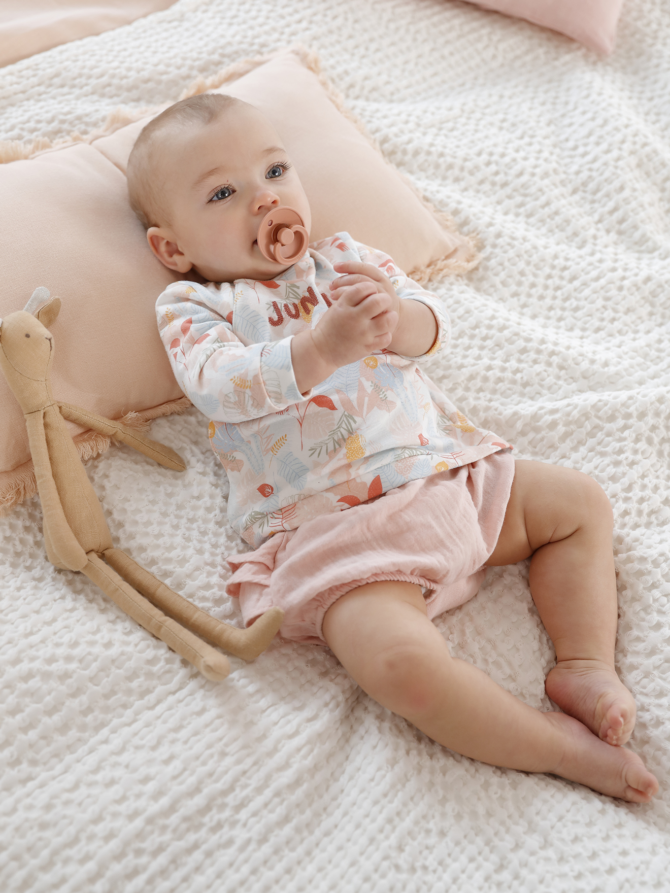 Lot De 2 Bloomers Bebe Fille En Gaze De Coton Lot Rose Bebe