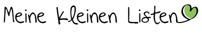 Meine kleinen Listen Meine kleinen Listen