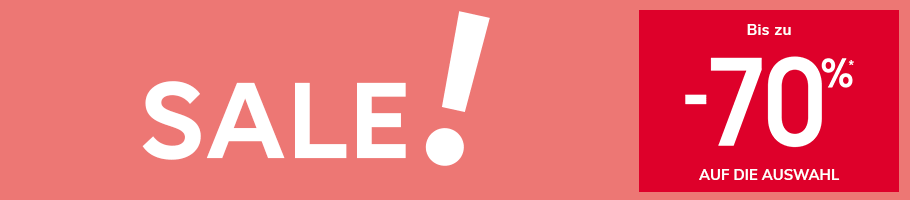 SALE ! Bis zu -70% auf die Auswahl SALE ! Bis zu -70% auf die Auswahl