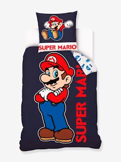 Linge de maison et décoration-Parure fourre de duvet enfant et taie d'oreiller Super Mario 