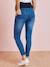 Jean skinny de grossesse 7/8ème Bleu brut+Denim bleached 