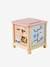 Grand cube d'activités en bois FSC® Beige LOVELY FARM+multicolore+rose 