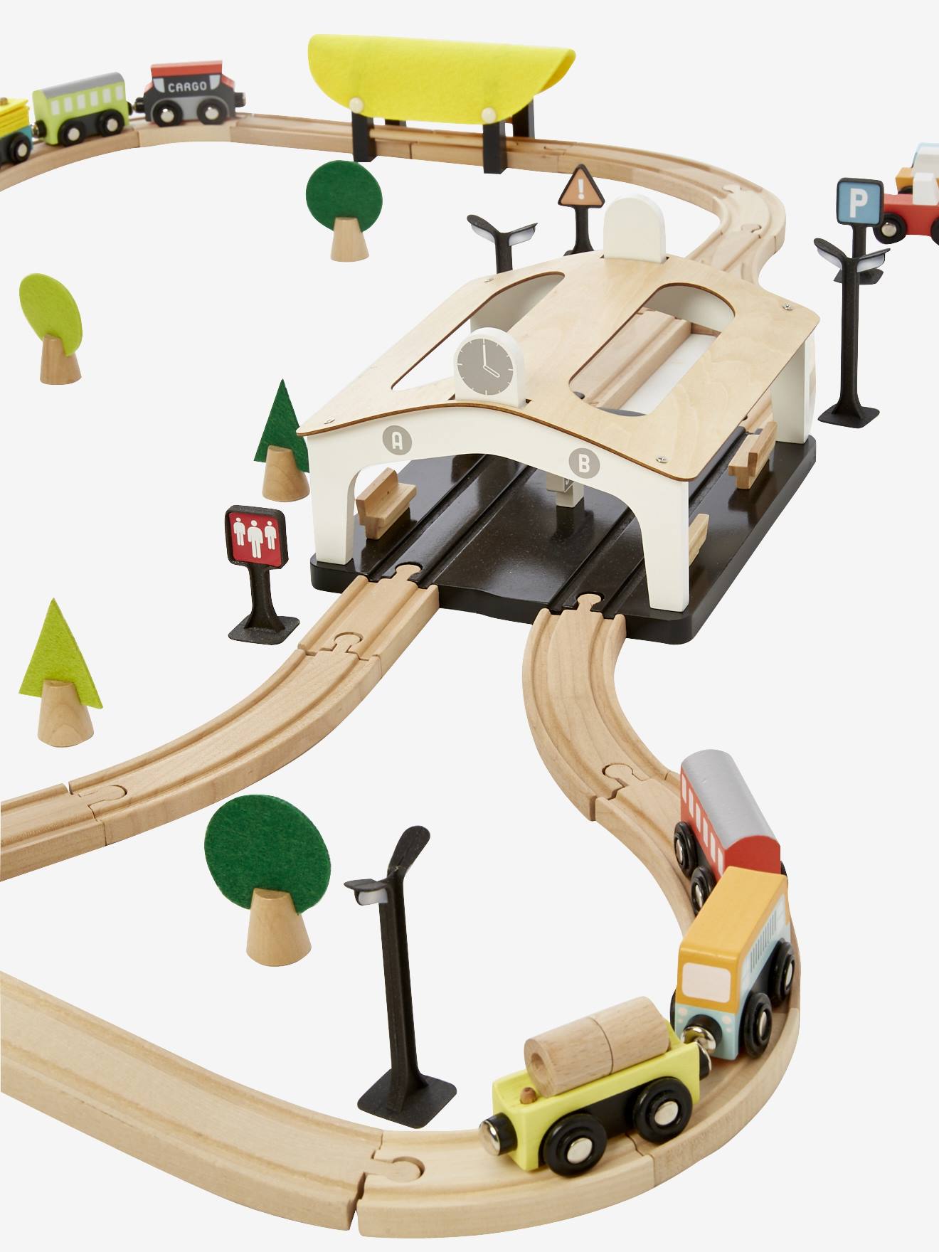 Ensemble de train en bois 80PCS pour enfants et bambins - Chine Jouet en bois et