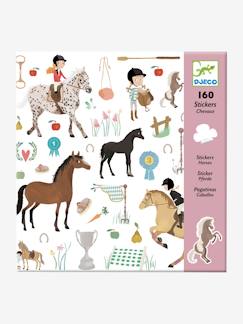 Spielzeug-Kunstaktivität-Klebebilder und Modelieren-DJECO Sticker-Set „Pferde", 160-teilig