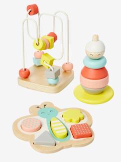 Spielzeug-Erstes Spielzeug-Erstes Lernspielzeug-3er-Set Spielzeuge für Kleinkinder Holz FSC®