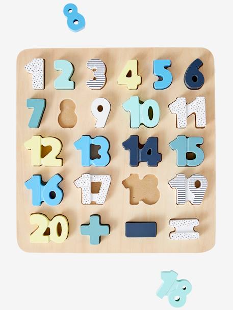 Puzzle des chiffres en bois FSC® multicolore 