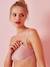 Soutien-gorge d'allaitement sans armatures ivoire imprimé+noir+nude 