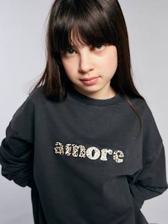 Mädchen-Mädchen Oversized-Sweatshirt mit Leo-Print JONEN