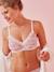 Soutien-gorge d'allaitement sans armatures ivoire imprimé+noir+nude 
