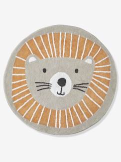 Pandafreunde-Runder Kinderzimmer-Teppich „Löwe“, waschbar
