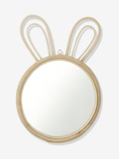 Linge de maison et décoration-Miroir rotin Lapin