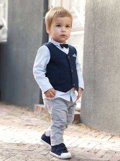 Baby-Set-Festliches Jungen Baby-Set: Hemd, Hose, Weste & Fliege