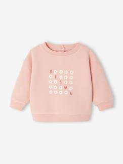 Baby-Pullover, Strickjacke, Sweatshirt-Sweatshirt-Baby Sweatshirt BASIC mit Message-Print & Recycling-Polyester
