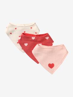 Puériculture-Les 3 bavoirs bandanas en gaze de coton